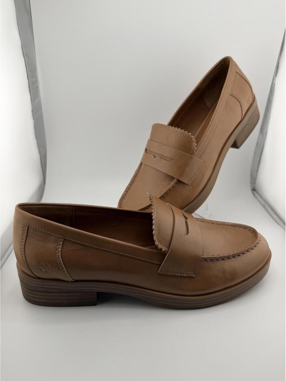 Classic Lucky Brand Brown Leather Penny‎ Loafers Slip-On Shoes